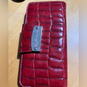 Liz Claiborne red clutch wallet, never used.